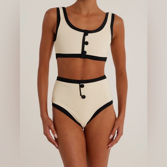 SAME Los Angeles - Two-Tone Button Bikini Set - Picture 3 of 7